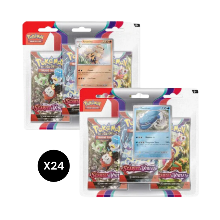 Scarlet & Violet Base Set Three Pack Blister Case